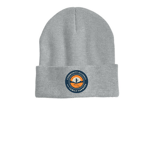 CAFF Beanie, a Heather Grey Printed Cuffed Beanie