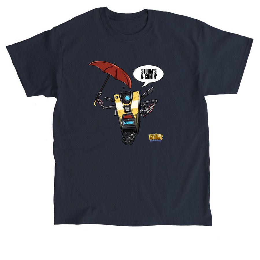 ClapTrap Storm's A-Comin' Classic Tee, a Navy Classic Unisex Tee