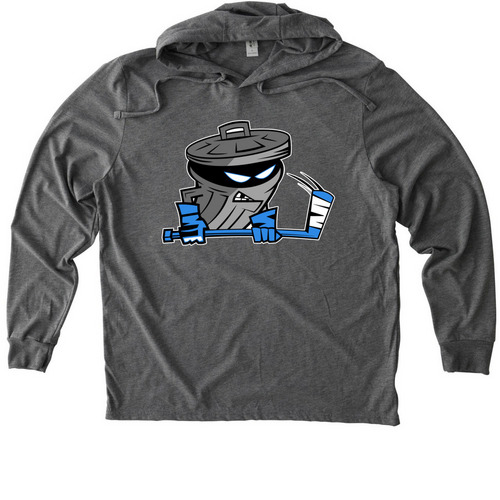 JERSEY TRASH HOCKEY, a Aluminum Grey Allmade Eco Triblend Hoodie Tee