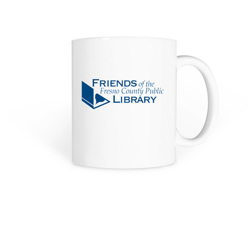 Friends of the Library logo mug, a White Coffee Mug