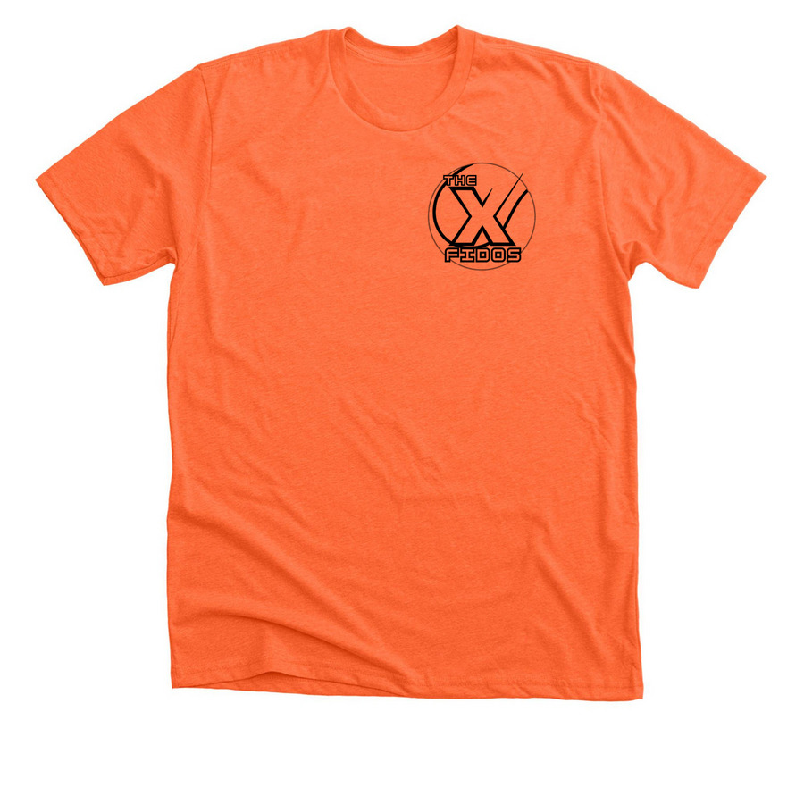 The X-Fidos T-Shirts, a Heather Orange Premium Unisex Tee