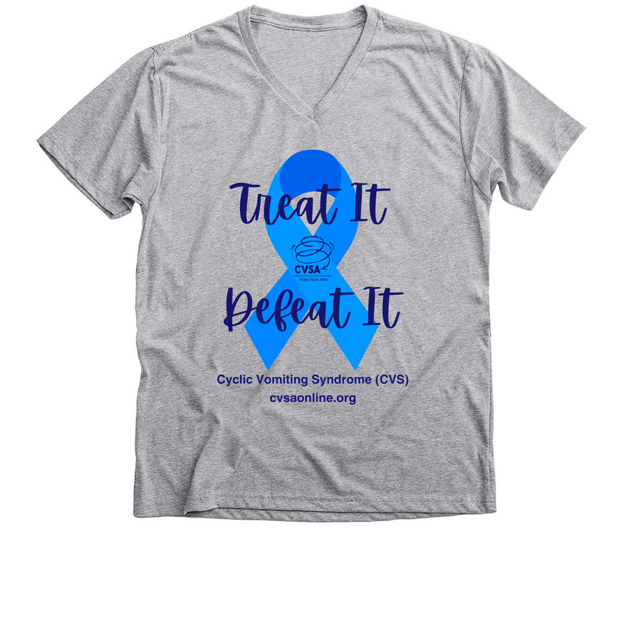 Treat It Defeat It CVS, a Athletic Heather Premium V-Neck Tee