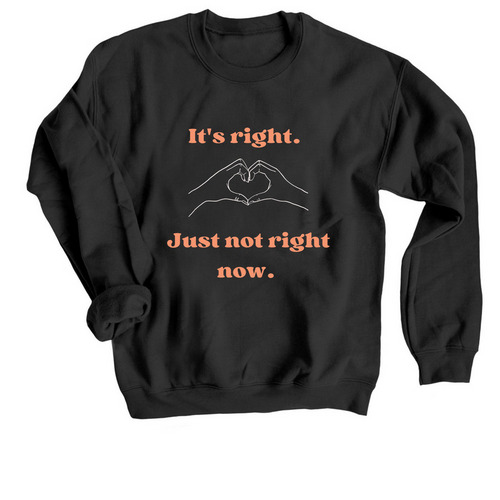 Subtle Damon Quote, a Black Crewneck Sweatshirt