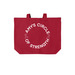Amy's Circle of Strength-totes, a Deep Red Cotton Canvas Tote Bag