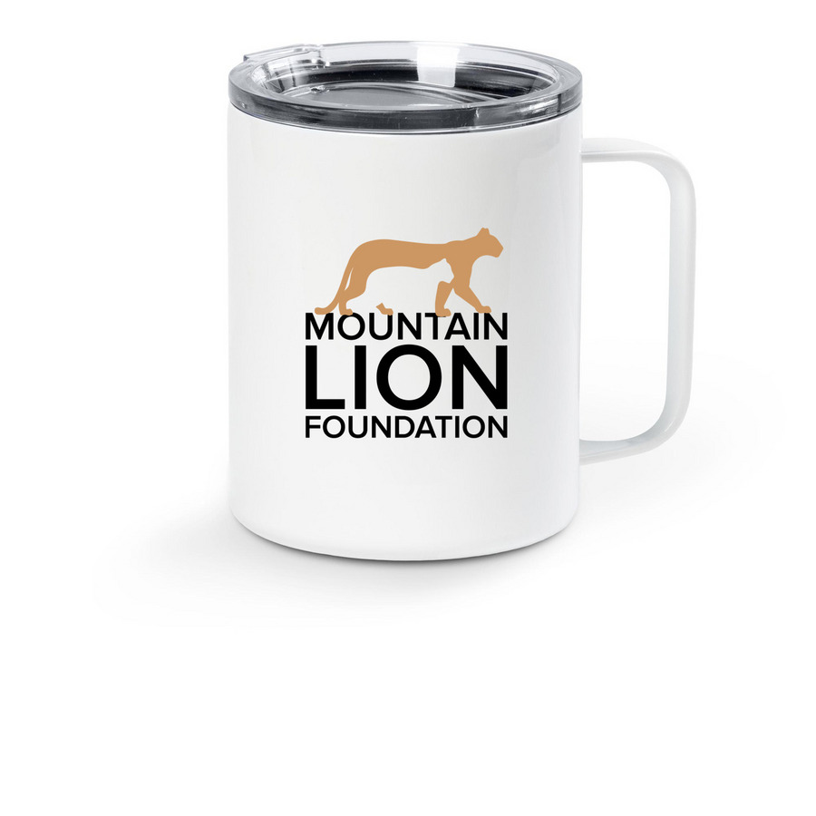 Mountain Lion Foundation Travel Mug, a White Stainless Steel Travel Mug