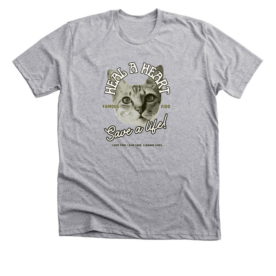 Heal A Heart - Save A Life, a Athletic Heather Premium Unisex Tee