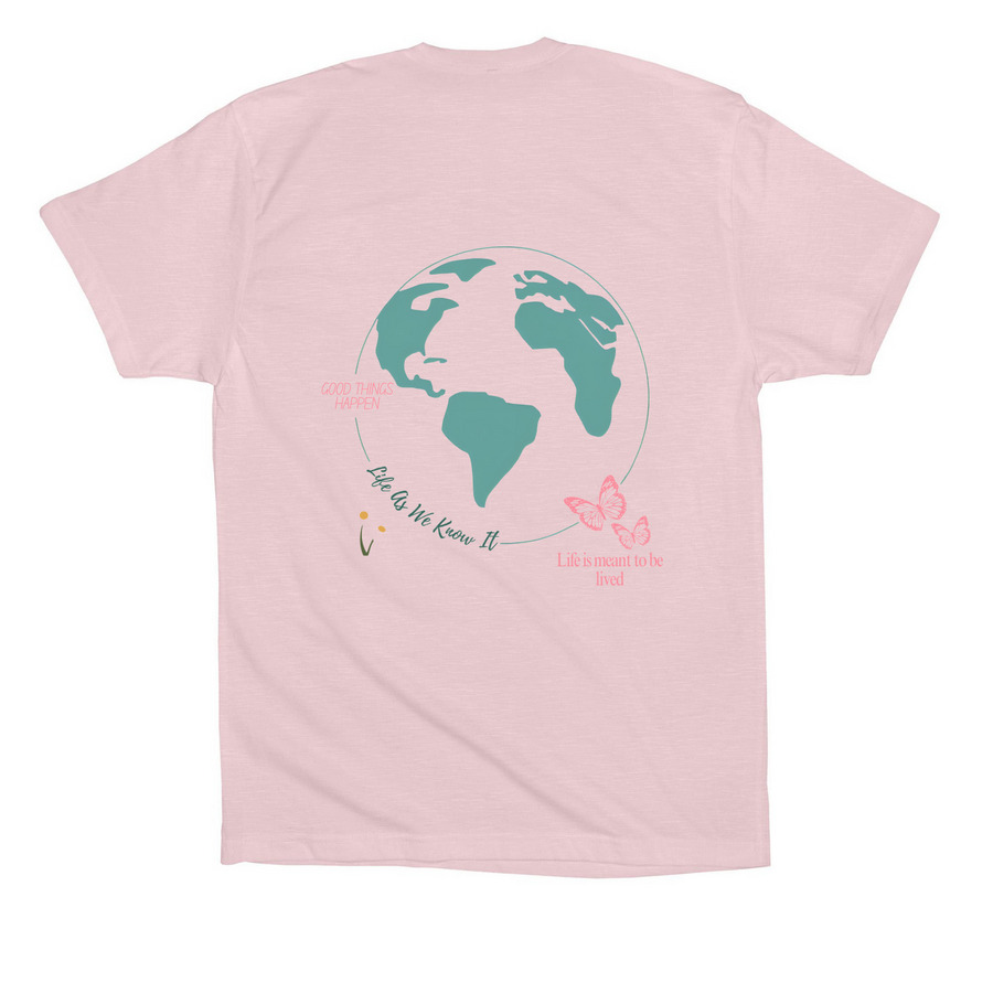 LifeAsWeKnowIt Original Crew, a Soft Pink Premium Cotton Tee (back-view)