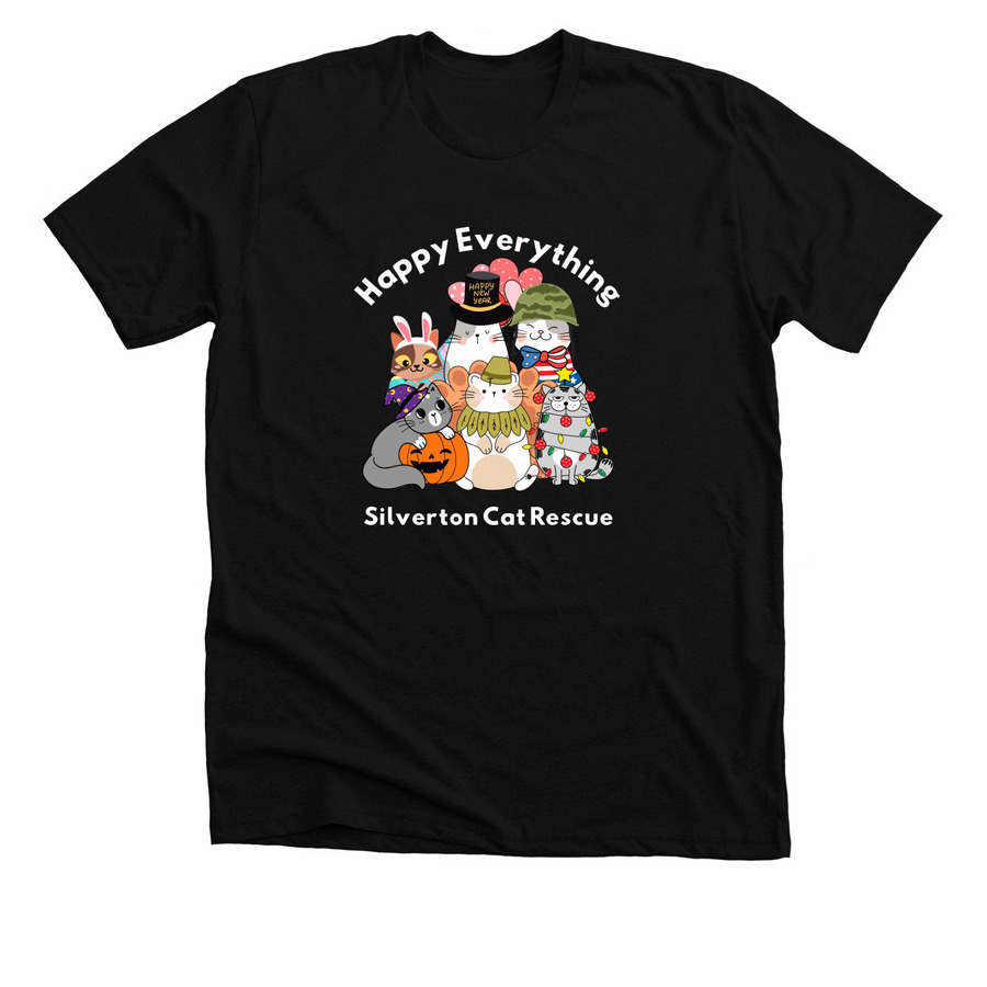 Happy Everything, a Solid Black Blend Premium Unisex Tee