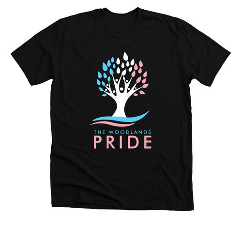 TWP Trans Rights Logo Shirt, a Solid Black Blend Premium Unisex Tee
