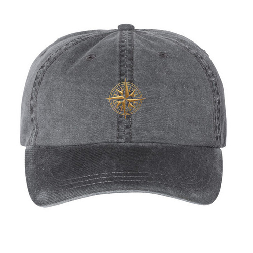 gorra old, a Black Printed Pigment Dye Baseball Cap