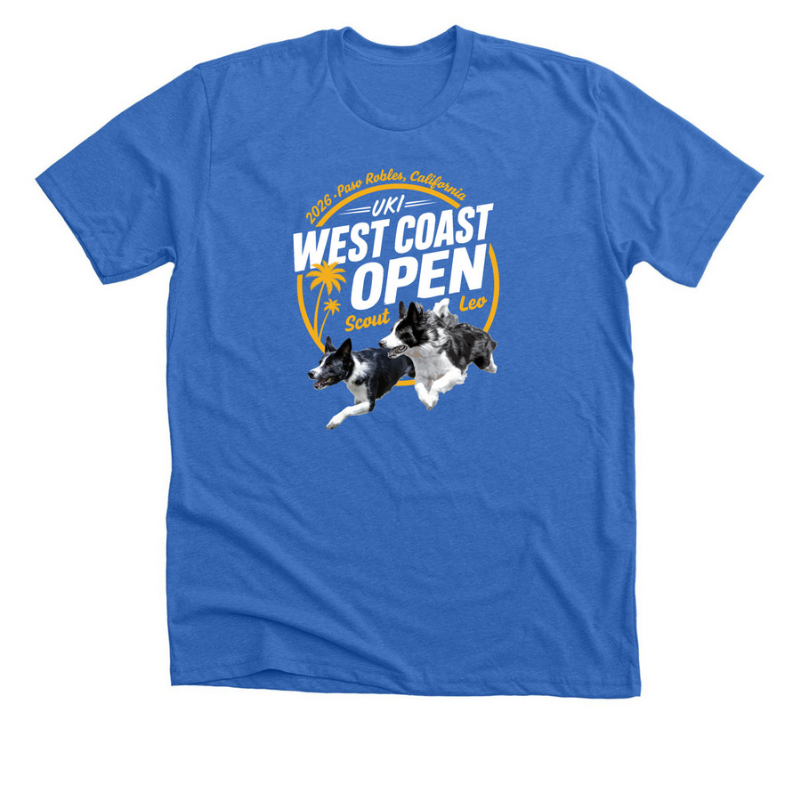 WCO - Scout & Leo, a Heather True Royal Premium Unisex Tee