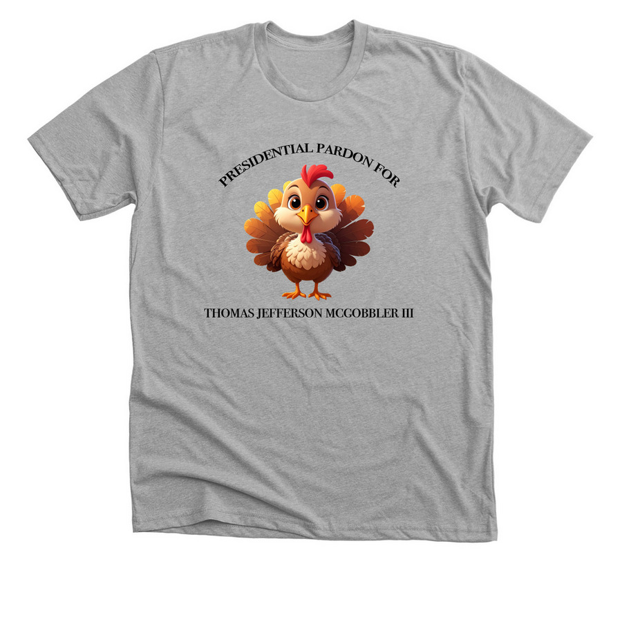 Thomas Jefferson McGobbler III, a Athletic Heather Premium Unisex Tee