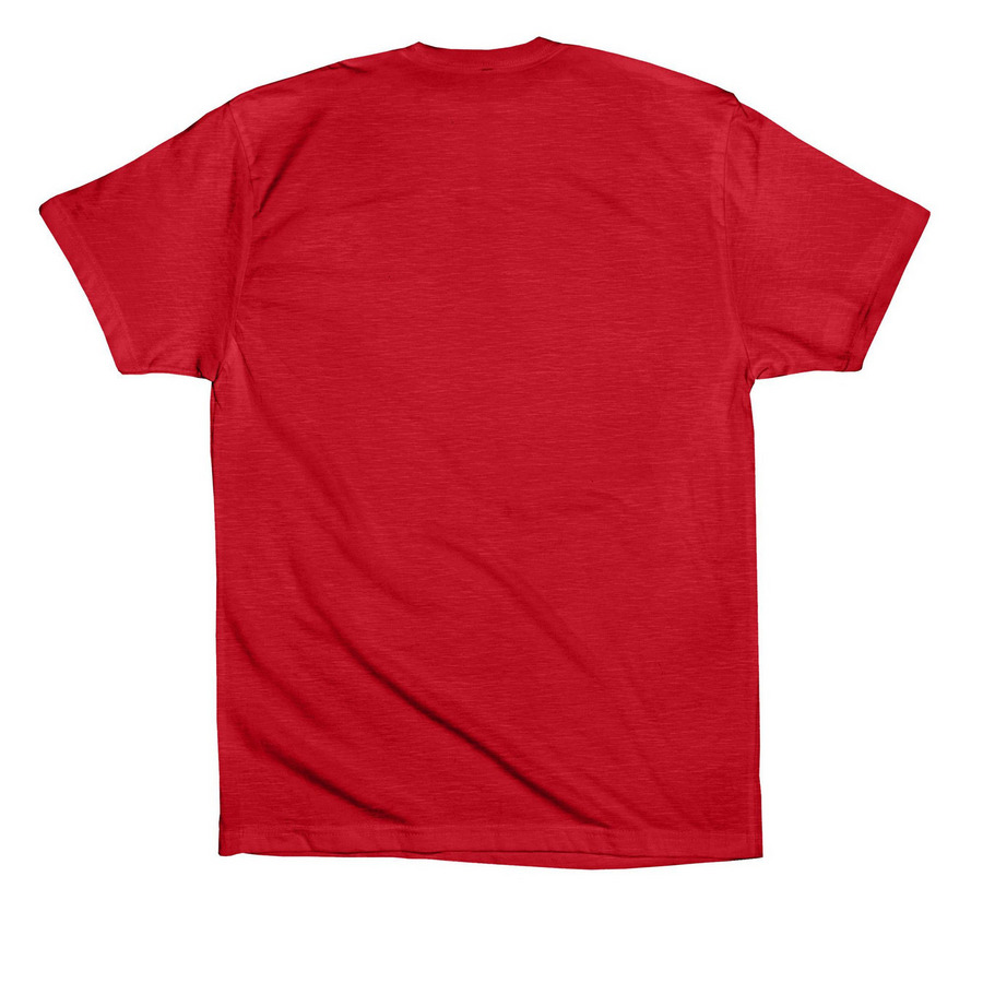 Classic Bobcat White, a Canvas Red Premium Cotton Tee (back-view)