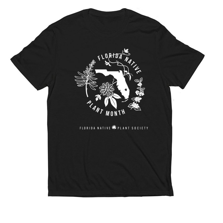 Florida Native Plant Month, a Deep Black Allmade Eco Triblend Unisex Tee