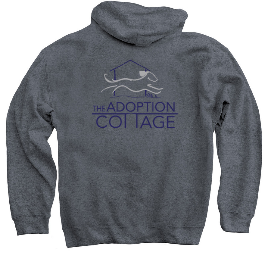 Adoption Cottage Fundraiser, a Dark Heather Pullover Hoodie (back-view)