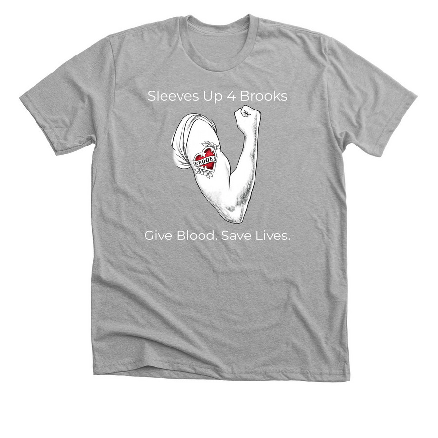 SLEEVES UP FOR BROOKS, a Athletic Heather Premium Unisex Tee