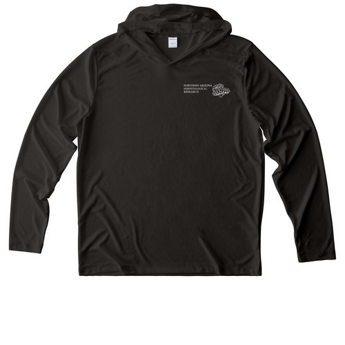 Rattlesnake Research, a Black UV Performance Long Sleeve Hoodie
