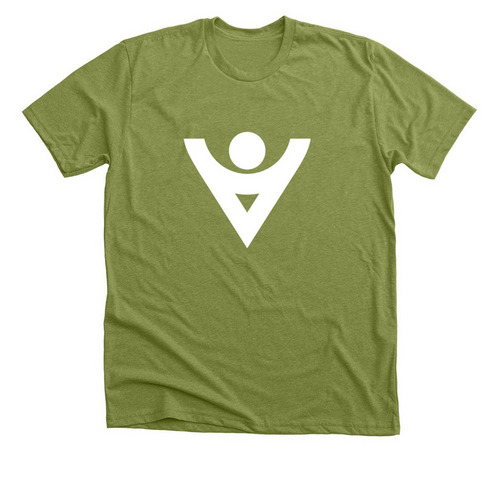 Elevate Icon, a Heather Green Premium Unisex Tee