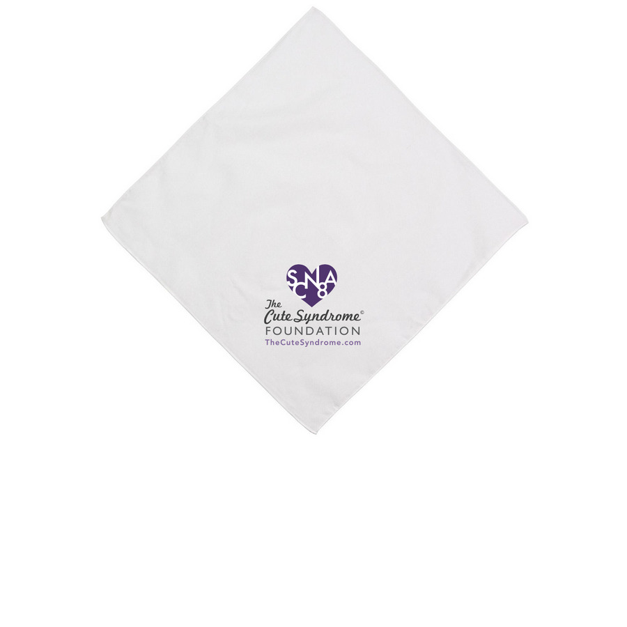 Logo Bandana, a White Cotton Bandana