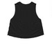 Your go-to crop tank, a Solid Black Blend Women?s Cropped Racerback Tank (back-view)
