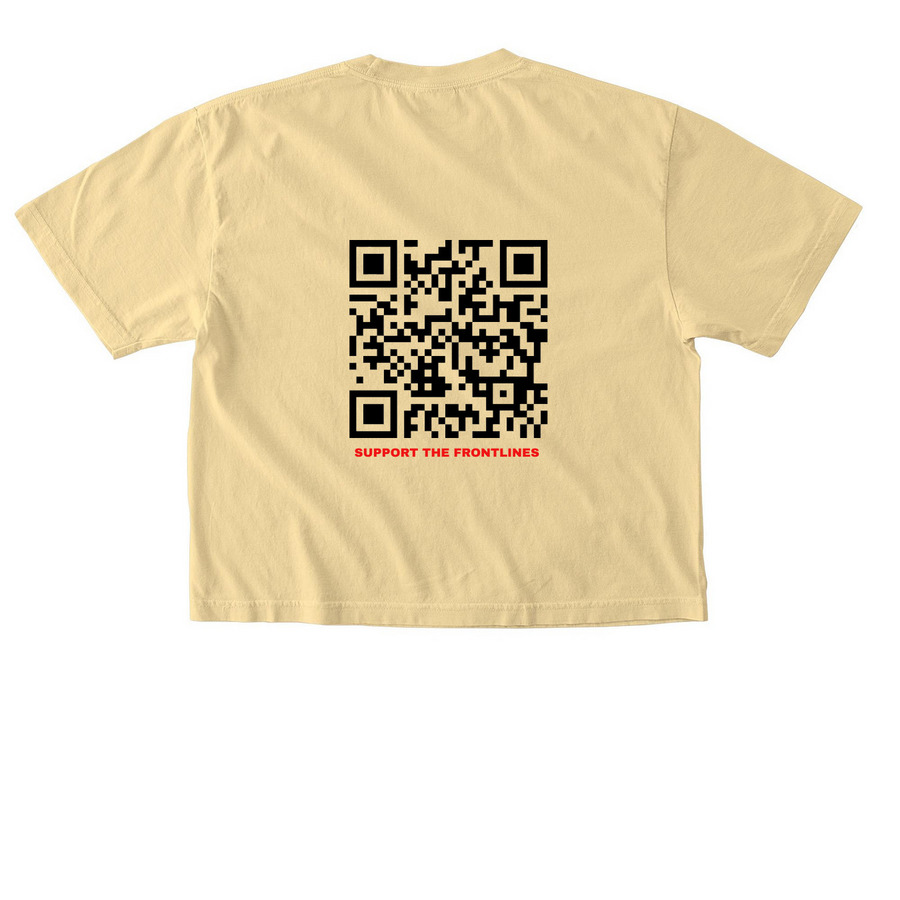 Sahel Solidarity, a Butter Comfort Colors Boxy Tee (back-view)