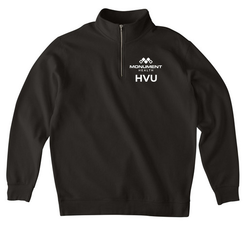 HVU Quarter Zip, a Black Midweight Quarter Zip Pullover