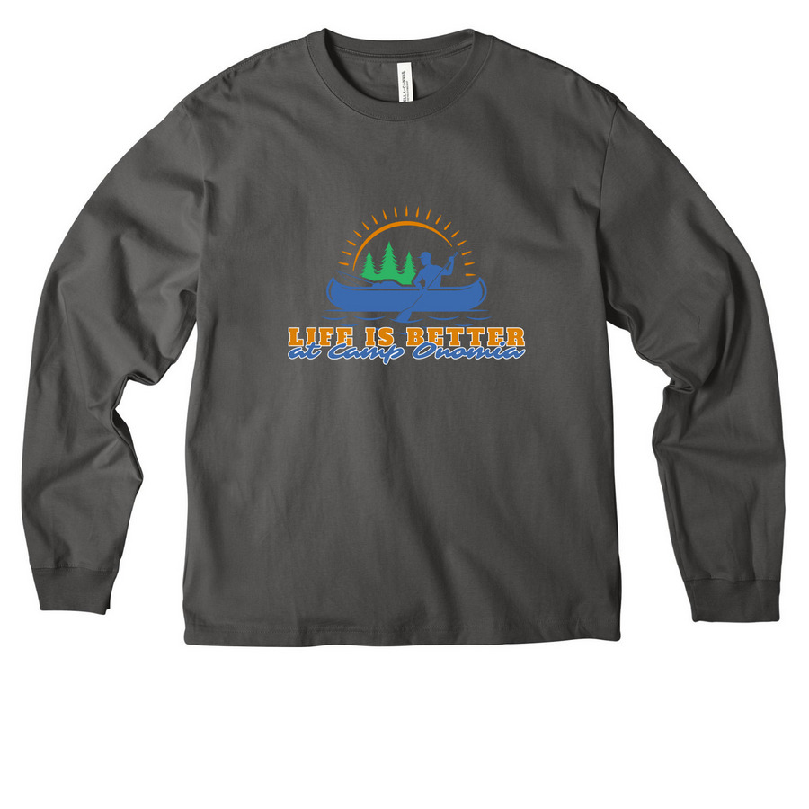 Life is better..., a Asphalt Unisex Heavyweight Long Sleeve Tee