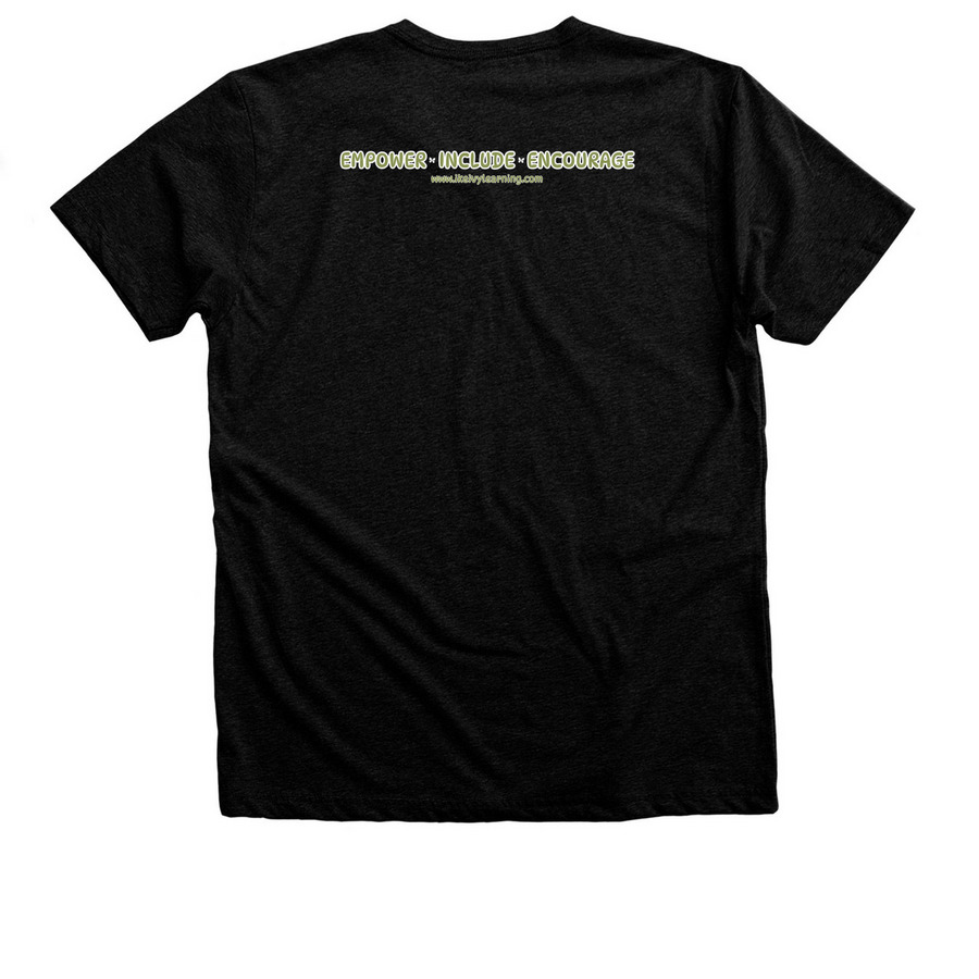 Ike & Ivy Pennant*, a Black Heather Premium Unisex Tee (back-view)