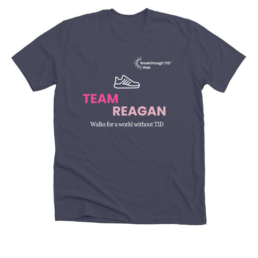 TEAM REAGAN, a Heather Midnight Navy Premium Unisex Tee