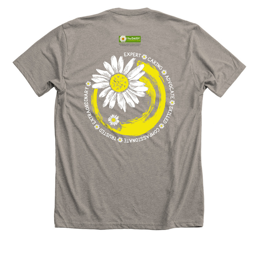 Attributes of a Nurse Shirt, a Heather Stone Premium Unisex Tee (back-view)