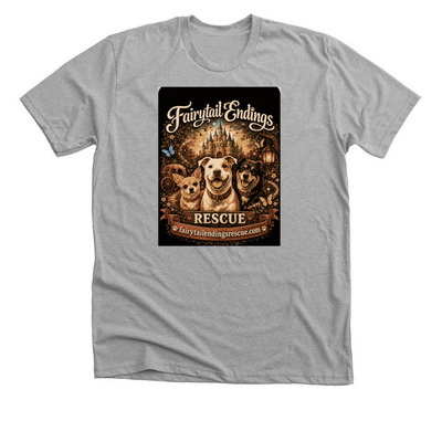 Fairytail Endings Rescue tshirts fundraiser&nbsp;, a Athletic Heather Premium Unisex Tee