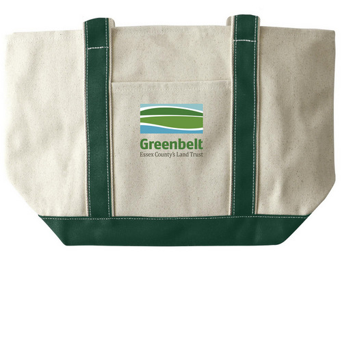 Totes, a Natural/Forest Large Two-Tone Canvas Tote Bag