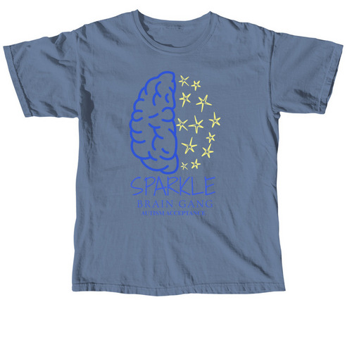 Sparkle Brain Gang Shirt Collection&nbsp;, a Blue Jean Comfort Colors Unisex Tee