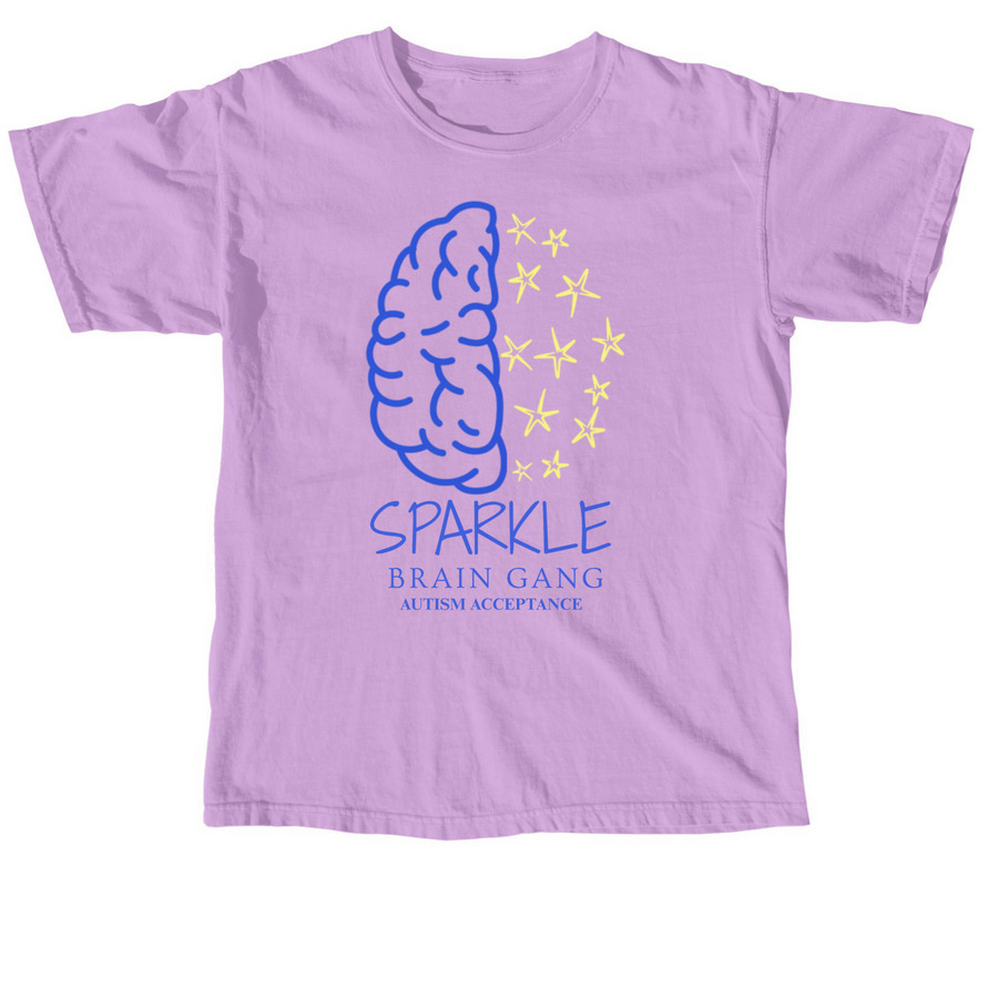 Sparkle Brain Gang Shirt Collection&nbsp;, a Neon Violet Comfort Colors Unisex Tee