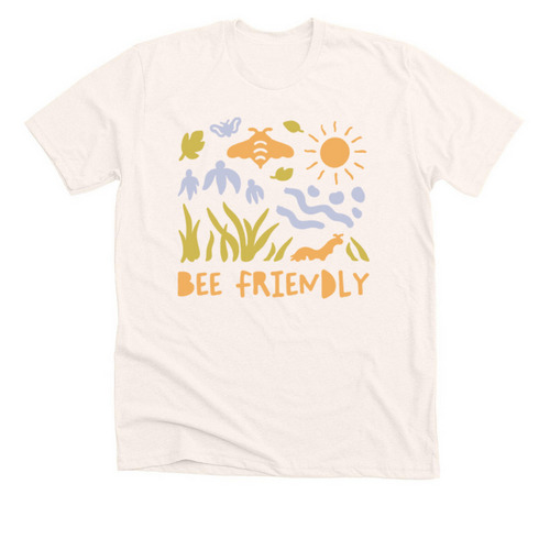BEE Friendly, a Heather Natural Premium Unisex Tee