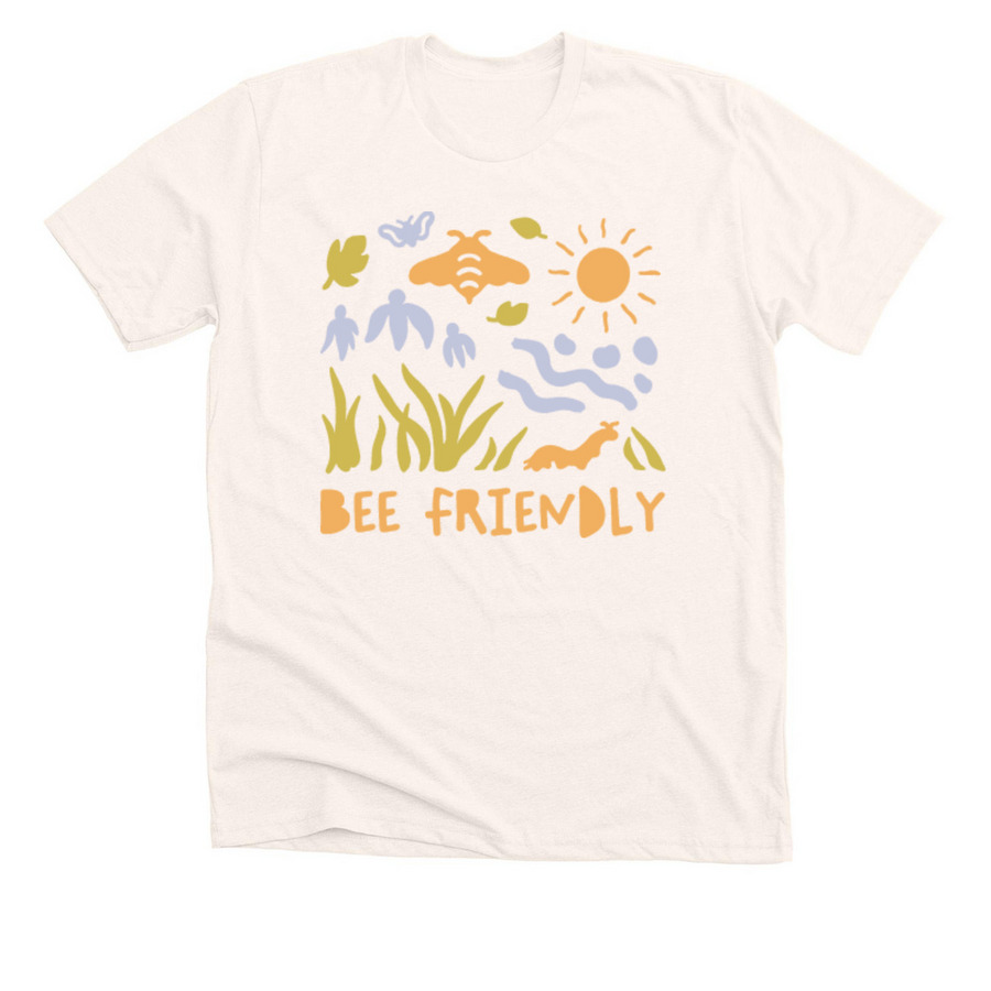 BEE Friendly, a Heather Natural Premium Unisex Tee