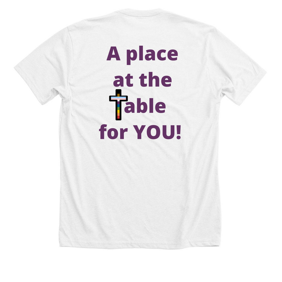 San Diego Pride Parade, a Solid White Blend Premium Unisex Tee (back-view)