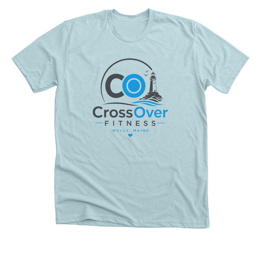 CO Lighthouse, a Heather Ice Blue Premium Unisex Tee