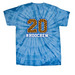 Blue Kat-On, a Baby Blue Classic Tie Dye Tee (back-view)