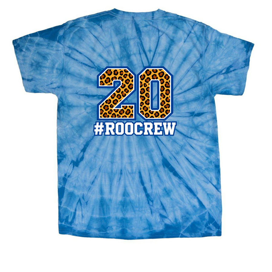 Blue Kat-On, a Baby Blue Classic Tie Dye Tee (back-view)