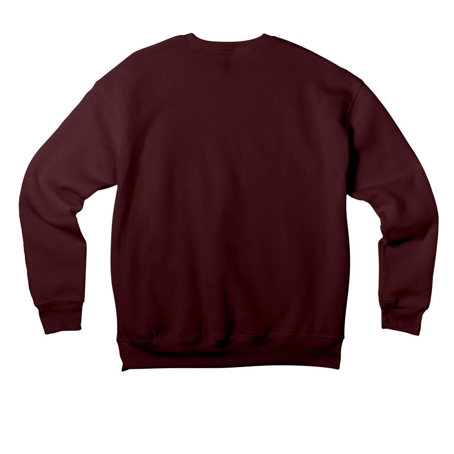 Minimalist Chest Logo, a Maroon Premium Drop Shoulder Sweatshirt (back-view)