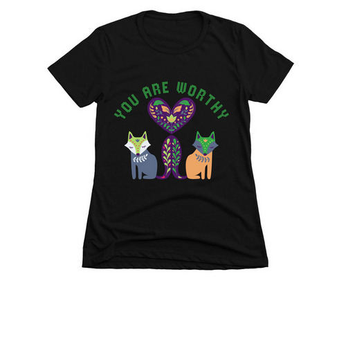 You are Worthy, a Black Women's Slim Fit Tee