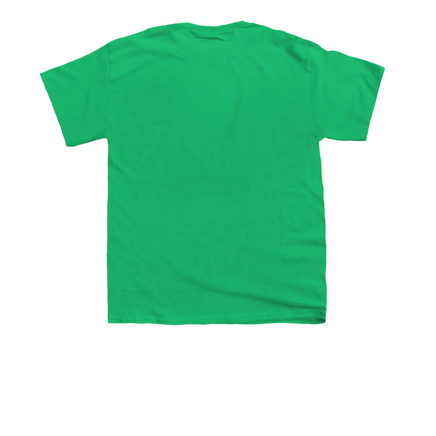 "Happy Place" Classic Collection, a Irish Green Youth Unisex Tee (back-view)