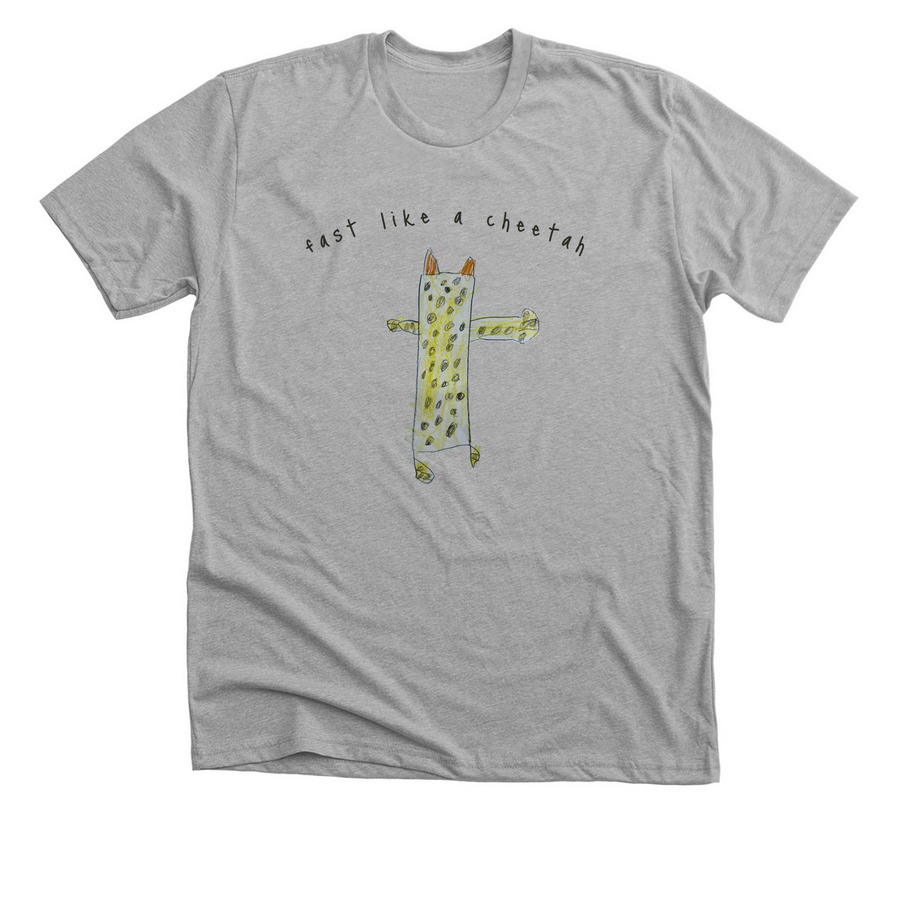 Fast Cheetah, a Athletic Heather Premium Unisex Tee