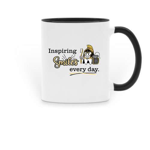 MCC Smiles Mug, a Black Two-Tone Ceramic Mug