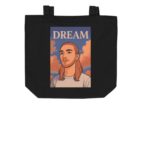 DREAM Tote Bag&nbsp;, a Black Organic Cotton Tote Bag