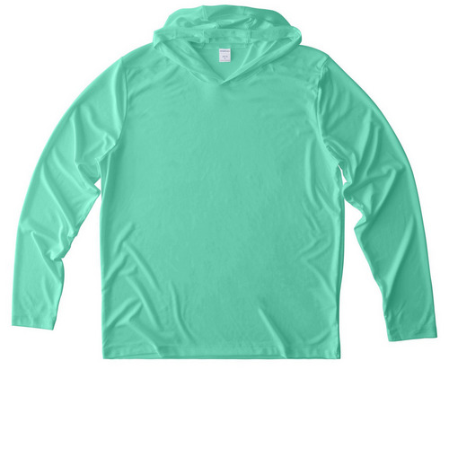 Sun Shirt, a Bright Seafoam UV Performance Long Sleeve Hoodie
