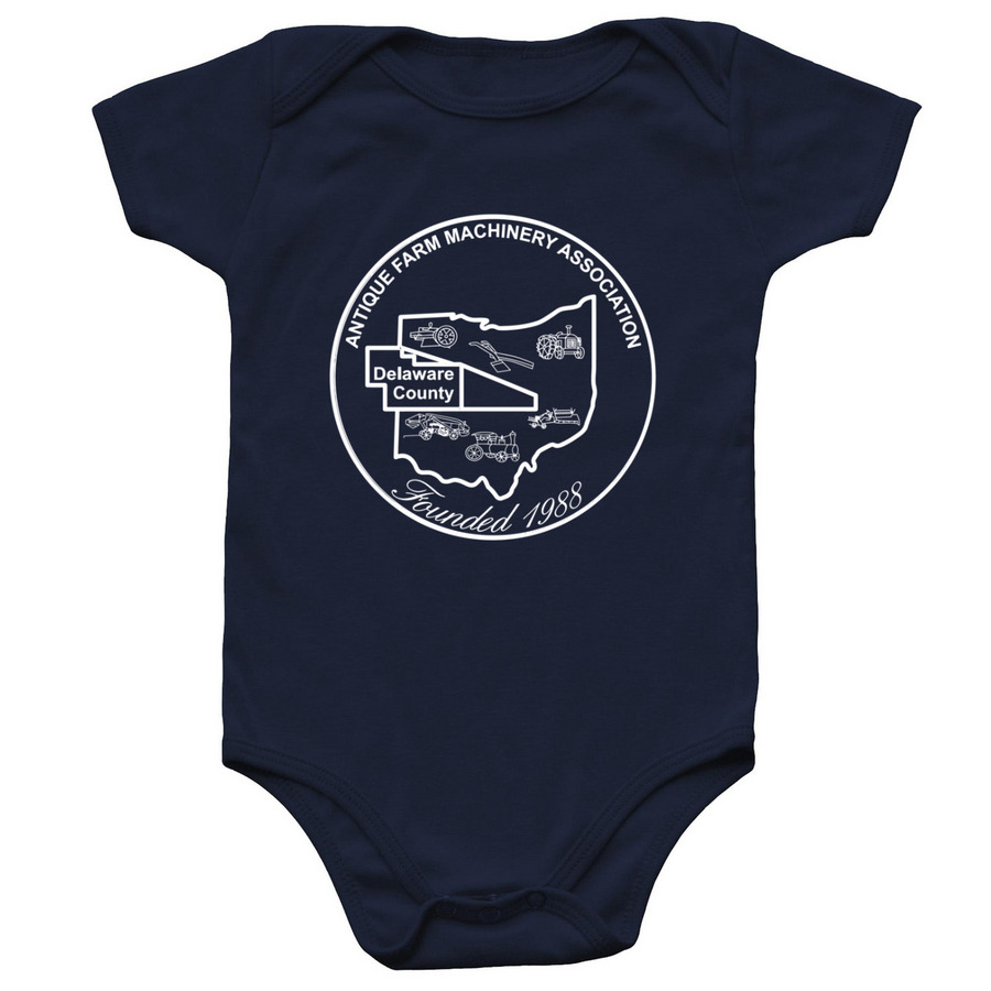 Baby w/ white logo, a Navy Infant Onesie