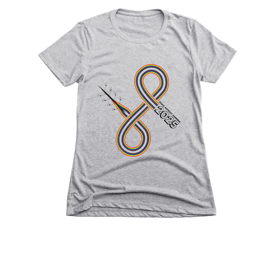 Boats without Barriers 2025, a Dark Heather Grey Women's Slim Fit Tee