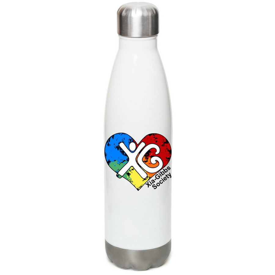 Xia-Gibbs Water Bottle, a White Stainless Steel Water Bottle